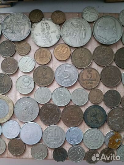 Шкатулка СССР с сокровищами (монеты) значки серьги