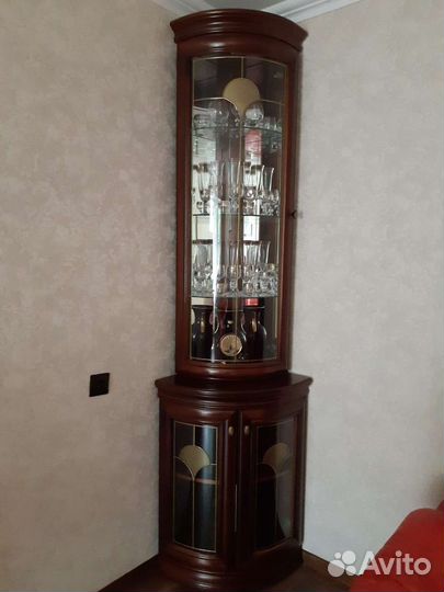 Камин электрический, горка, часы, торшер