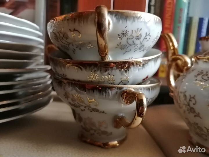 Чайный сервиз на 6 персон: перламутровая Мадонна