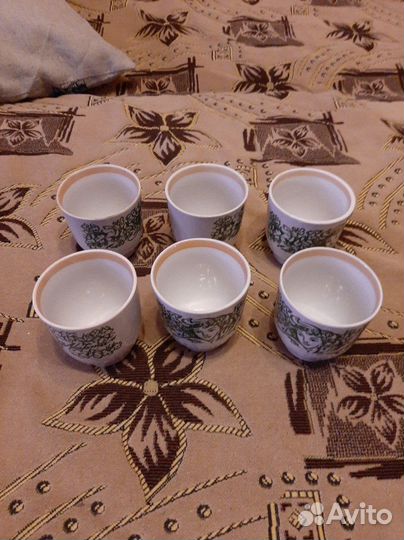 Редкие бокалы-стаканы Октябрьский фарфор СССР