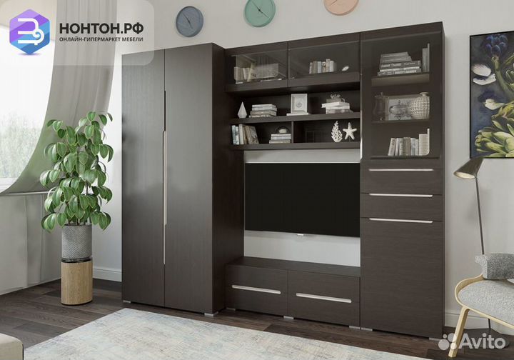 Гостиная Эколь №1 шоколад / венге