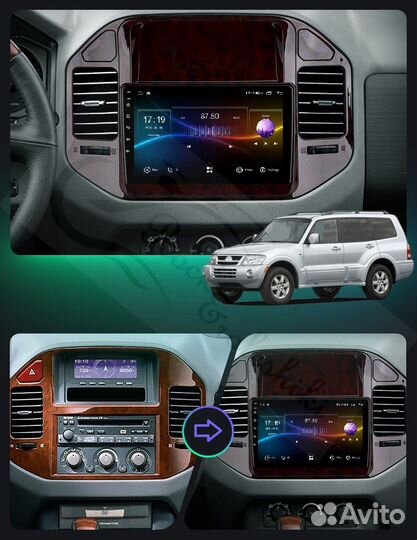 Магнитола Mitsubishi Pajero 1997-2011 Android