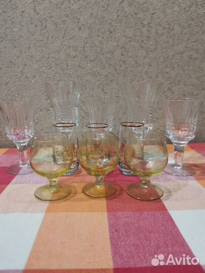Хрустальные бокалы фужеры рюмки