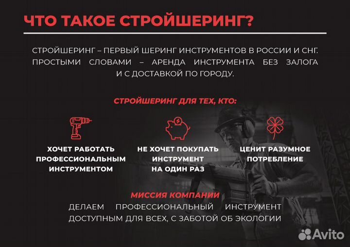 Готовый бизнес. Стройшеринг - прокат инструмента