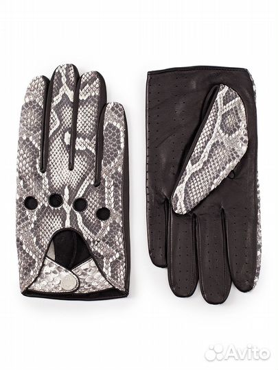 Водительские перчатки Верди из кожи питона