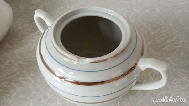 Чайник, сахарница.фарфор.Вербилки.1954-1965г