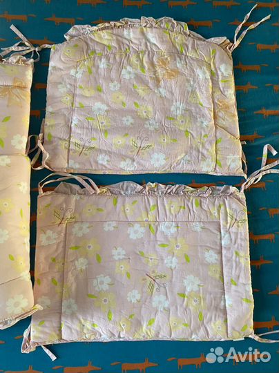 Бортики в детскую кроватку + балдахин