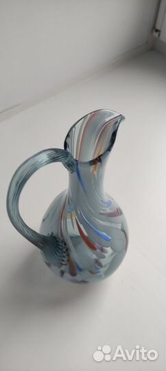Кувшин цветное стекло СССР