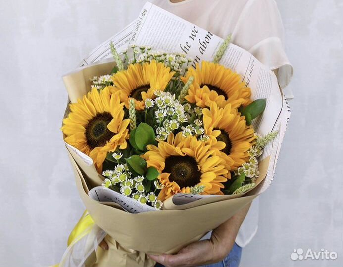 Букет подсолнухов