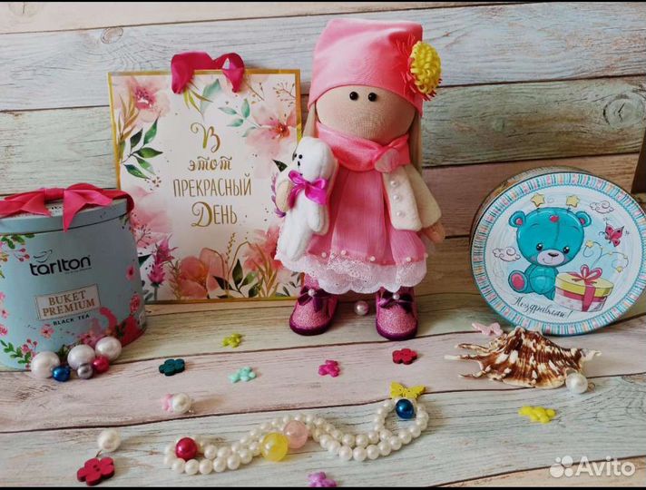 Игрушки ручной работы, куклы зайцы тильда