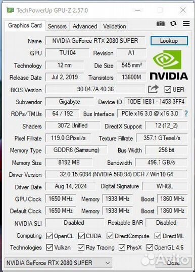 Rtx 2080 super