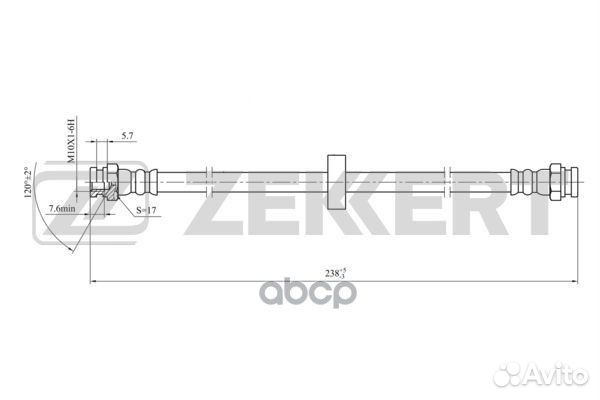 Шланг тормозной задний Fiat Albea (178 172 ) 96