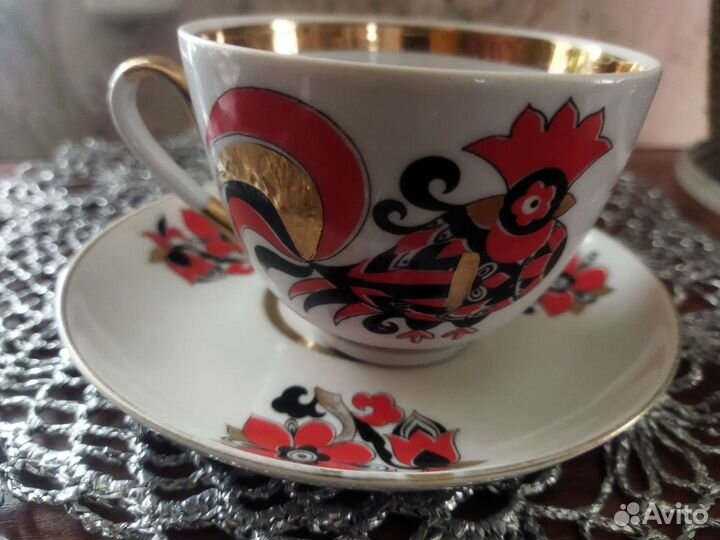 Тарелка настенная.Чайная пара лфз