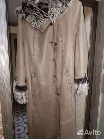 Дубленка натуральная женская 56 размер