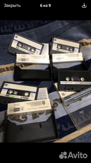Лот Tdk винтаж кассеты japan 12 шт