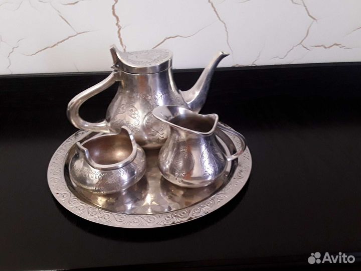 Роскошный чайный сервиз латунь