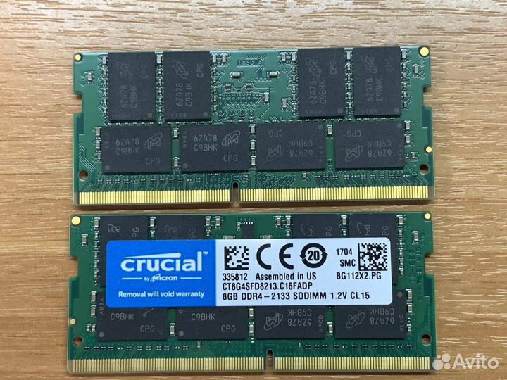 Память для ноутбука 4GB DDR4 2133MHz Crucial
