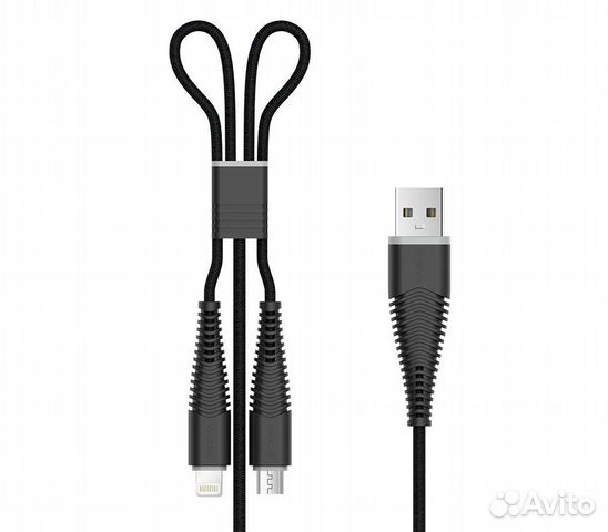 USB-кабель Devia Fish 2 в 1: Micro USB и Lightning