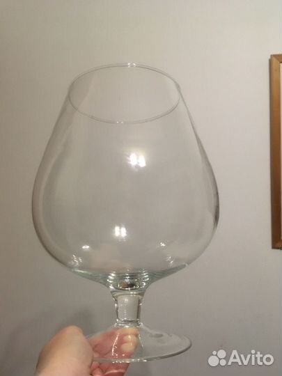 Ваза бокал современная стеклянная