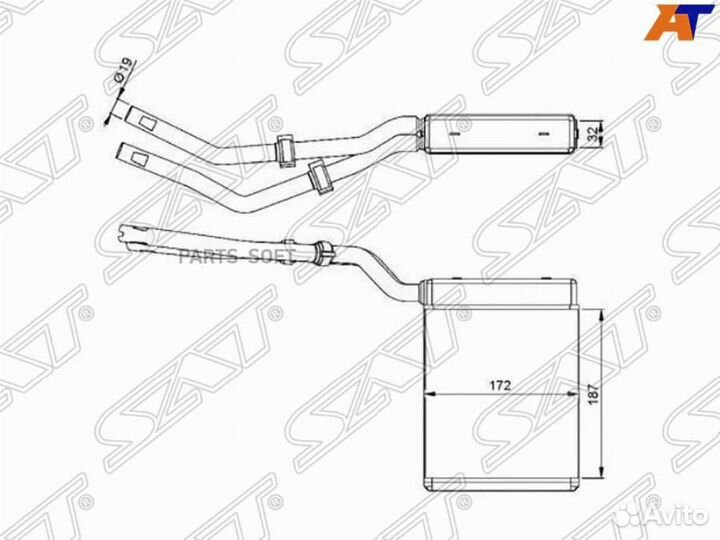 Радиатор отопителя салона mazda 3 03-08/mazda 5 05