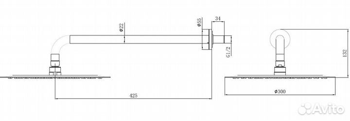 Allen Brau 5.31A17-MG Верхний душ