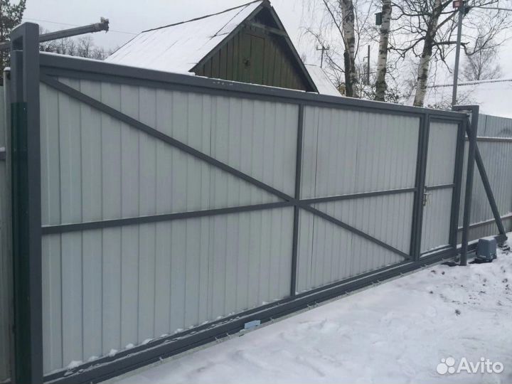 Откатные ворота под ключ