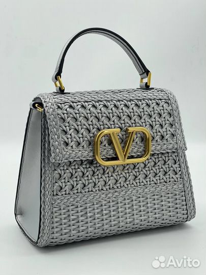 Сумка женская кожаная Valentino VSling плетеная