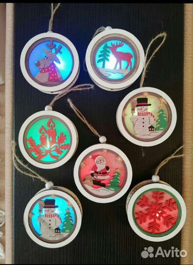 Мигающие игрушки новогодние