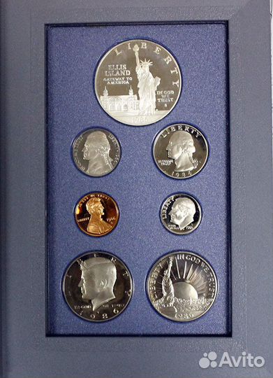 Набор монет США 1986 год. Серебро