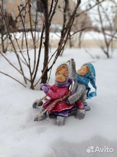 Ватные елочные игрушки