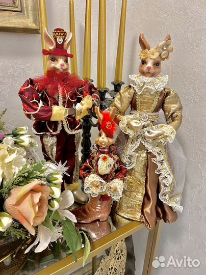 Пасхальные кролики зайцы семья пасха