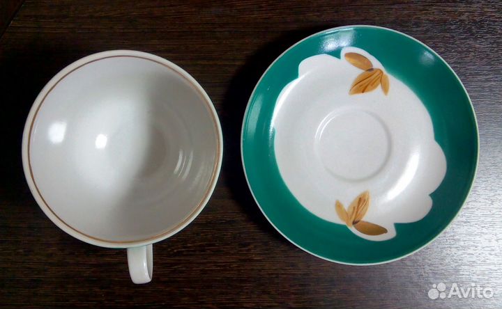 Чайная пара Гигант Дулево фарфор винтаж