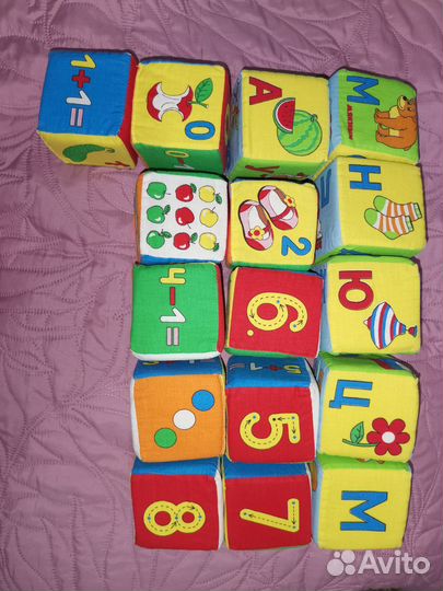 Продам мягкие кубики в хорошем состоянии