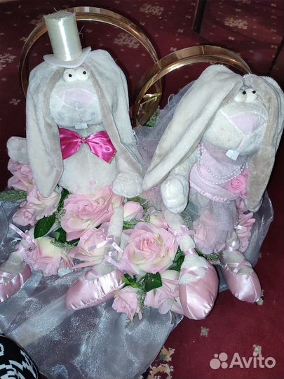 Свадебные украшения на машину бу