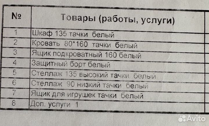 Комплект мебели для детской Meblik тачки