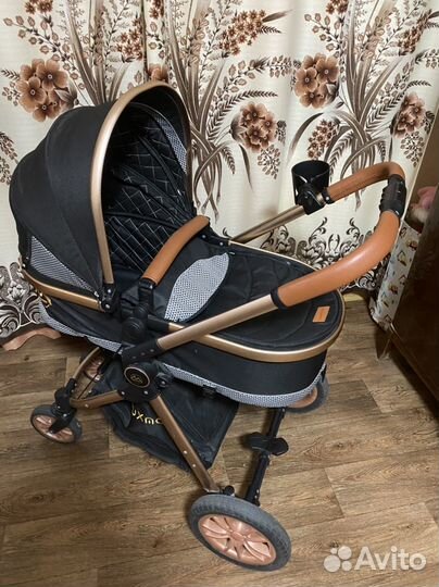 Коляска 2 в 1 luxmom черная