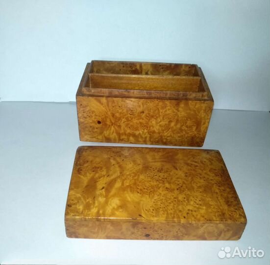 Шкатулка для карт карельская береза СССР