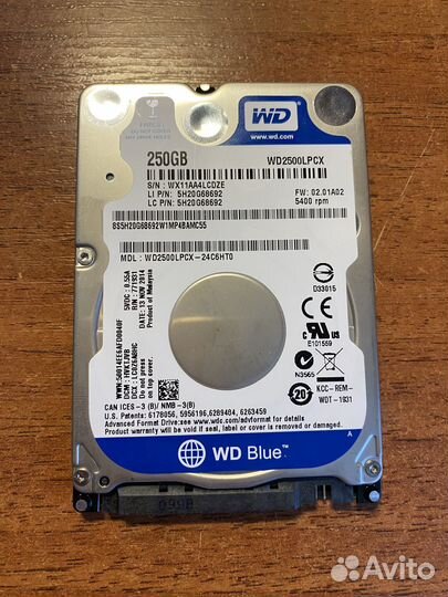 Жесткий диск HDD 2.5 250гбт