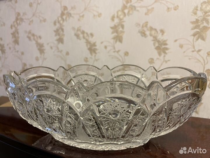 Хрустальная салатница большая