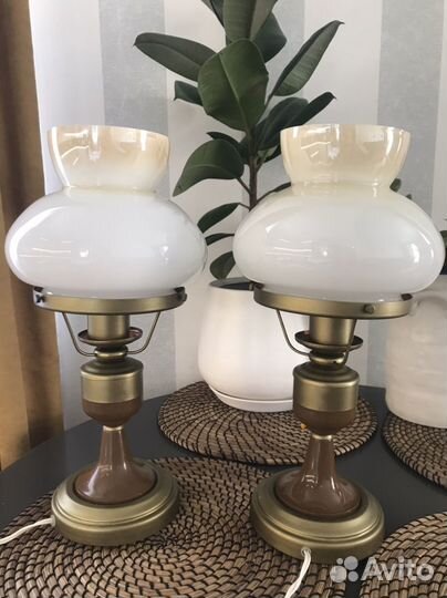 Настольная лампа СССР винтаж пара Бронь