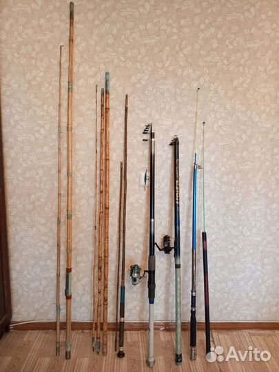 Удочки, рыболовные катушки