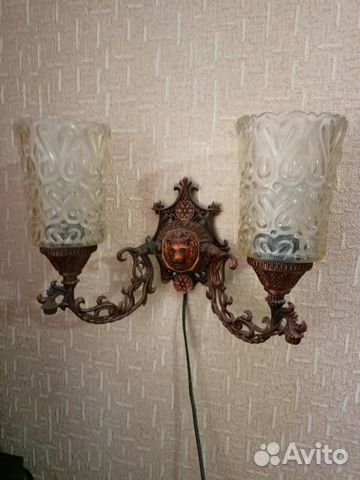 Комплект люстра и бра