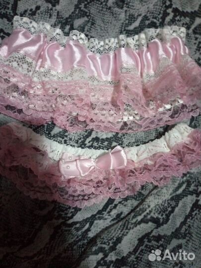 Подвязки невесты, подушечка для колец с инициалами