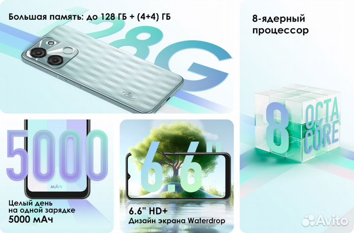Itel A60s, 4/128 ГБ