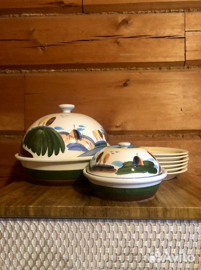 Блинница + Маслёнка + 6 тарелок