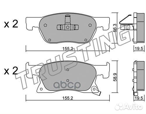 К-т дисков. тормоз. колодок 11140 Trusting