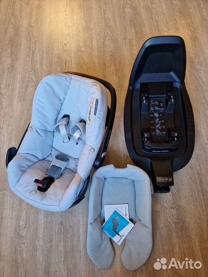 Автолюлька maxi cosi pebble plus с базой изофикс