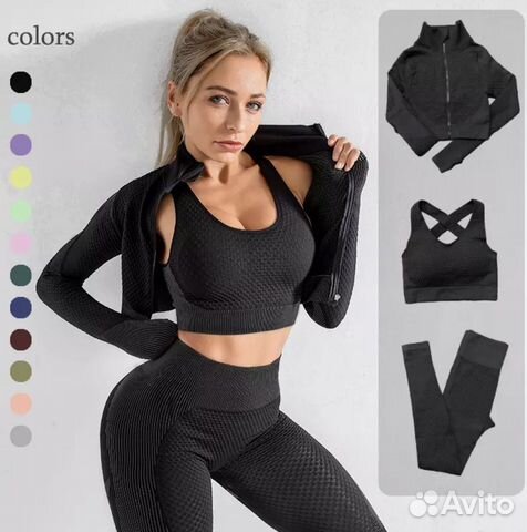 Топ лосины одежда для фитнеса новые