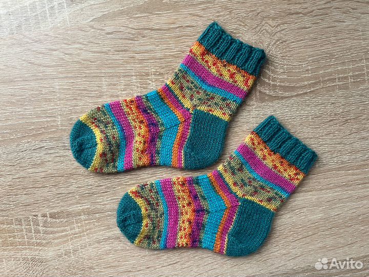 Носки ручной вязки из шерсти для детей
