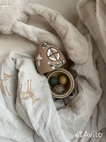 Яйцо пасхальное, погремушка деревянная